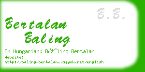 bertalan baling business card